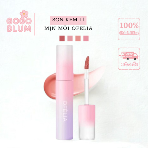 OFÉLIA Son Tint Bóng OFÉLIA Lolli Glow Tint , Ofelia Son Tint Bóng Lâu Trôi Đôi Môi Căng Mọng 3.9g