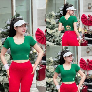  Áo Croptop Thể Thao Nữ Đồng Phục Tập Gym Yoga Aerobic Cầu Lông Noel Tết 