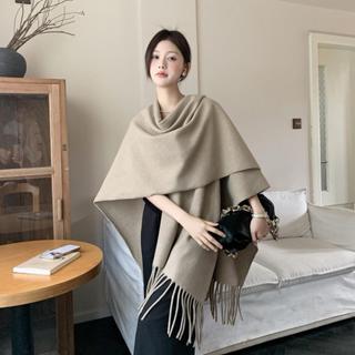 Khăn Choàng Dạ Dài Tua Rua Nữ – Phong Cách Hàn Quốc, Form Rộng Cao Cấp, Giữ Ấm Mềm Mịn Như Áo Choàng Mùa Đông