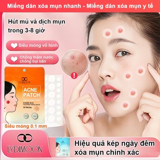  Miếng dán mụn miếng dán hút mụn Miếng dán mụn trong suốt 36 miếng Giảm sưng nhanh Ban ngày tàng hình ban đêm phục hồi 