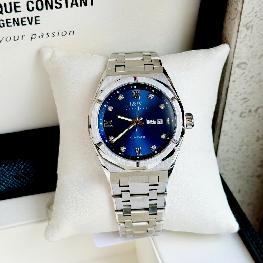 Đồng Hồ Nam Chính Hãng I&W Carnival 751G Automatic Dây Thép Không Gỉ Chống Xước Chống Nước