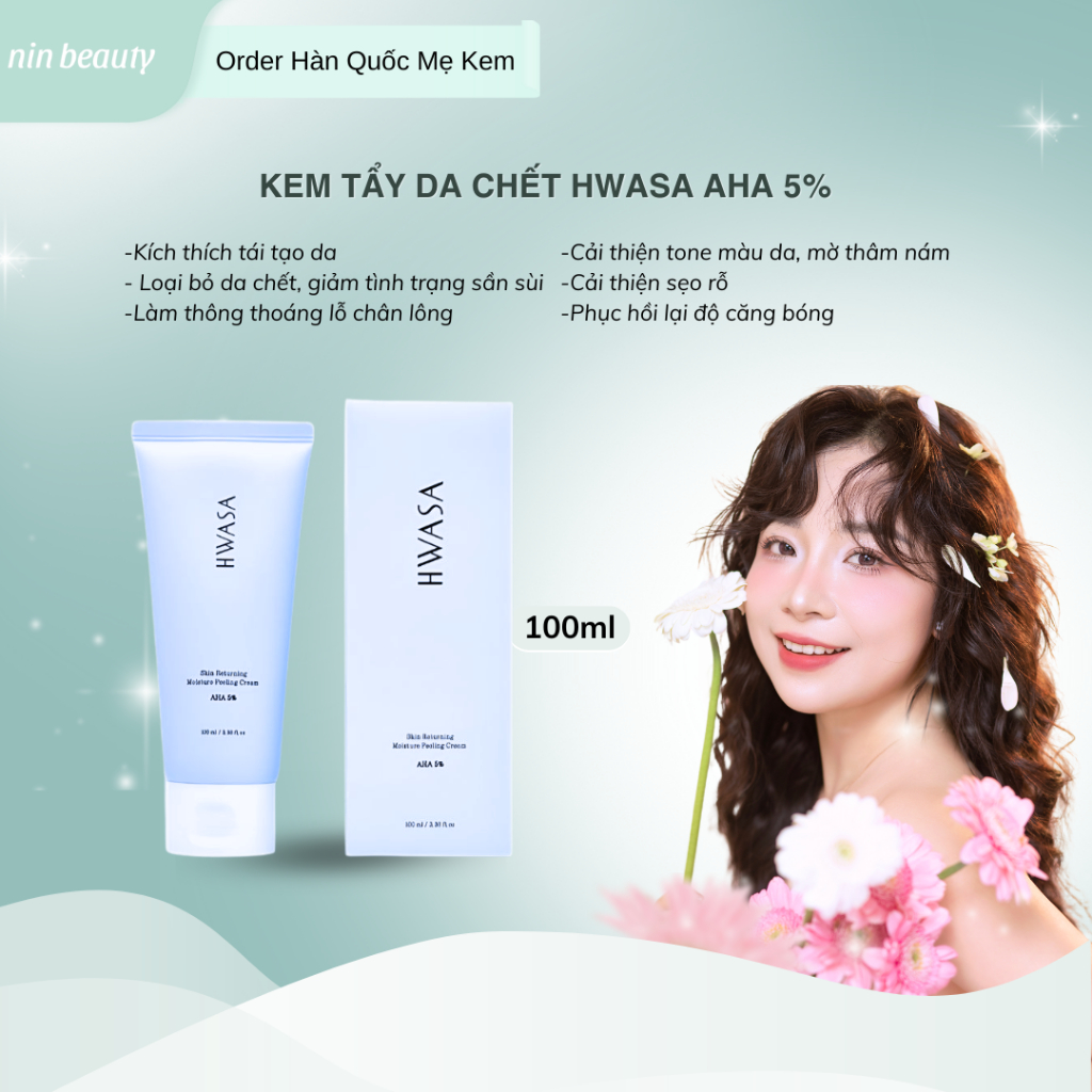 Kem tẩy da chết HWASA AHA 5%