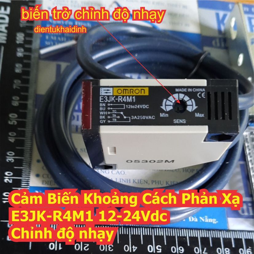Cảm Biến Khoảng cách quang Phản Xạ E3JK-R4M1 E3JK R4M1 4 mét 12-24Vdc, 90-250Vac 5-wire không, có ch