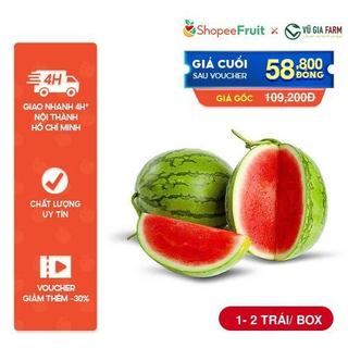 [HCM] Dưa Hấu Không Hạt Mặt Trời Đỏ/ Hắc Mỹ Nhân - giòn, ngọt, mọng nước