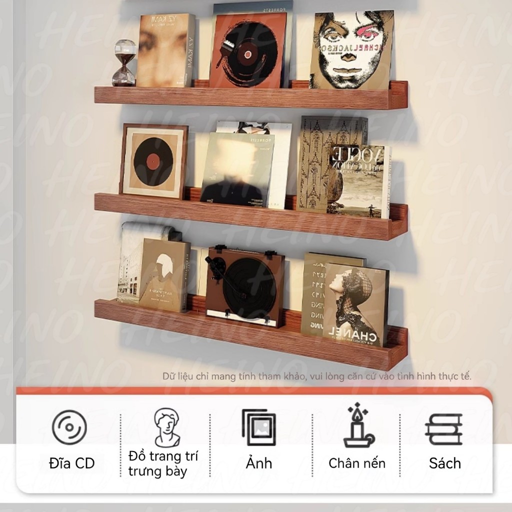 𝑯𝑬𝑰𝑵𝑶  Kệ Gỗ Treo Tường Trang Trí Decor Phòng Khách Thanh Ngang - Tặng Kèm Phụ Kiện Dễ Lắp Đặt | BigBuy360 - bigbuy360.vn