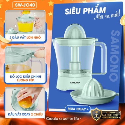(BH 1 năm) Máy vắt cam tự động Samono SW-JC40, 700ml, công suất 40W tự đảo 2 chiều nhỏ gọn kiệt bã - hàng chính hãng