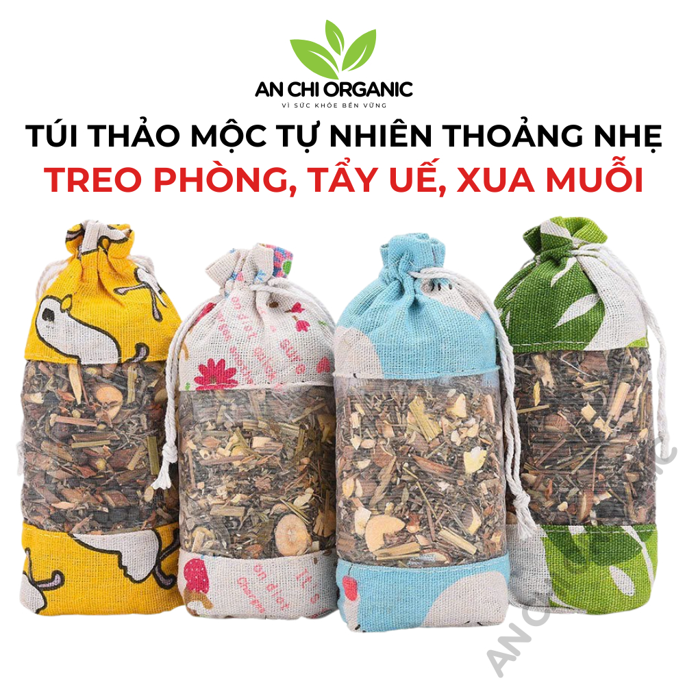 [TÚI RÚT 16CM] Thảo Mộc Treo Phòng Treo Xe, Khử Mùi Tẩy Uế, Xua Đuỗi Muỗi Côn Trùng, Phù Hợp Mọi Lứa Tuổi An Chi Organic