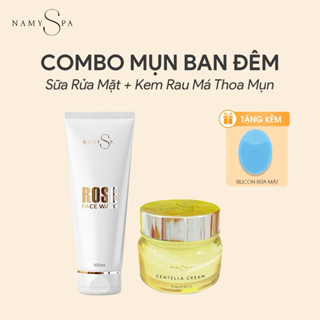   Combo Mụn Ban Đêm  Kem Rau Má Thoa Mụn CENTELLA CREAM Sữa Rửa Mặt ROSE FACE WASH Kềm - Hỗ Trợ  Chăm Sóc Da Mụn 