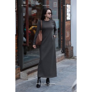 MACS.OUTFIT- CICI dress váy xuông len hai da dày ấm