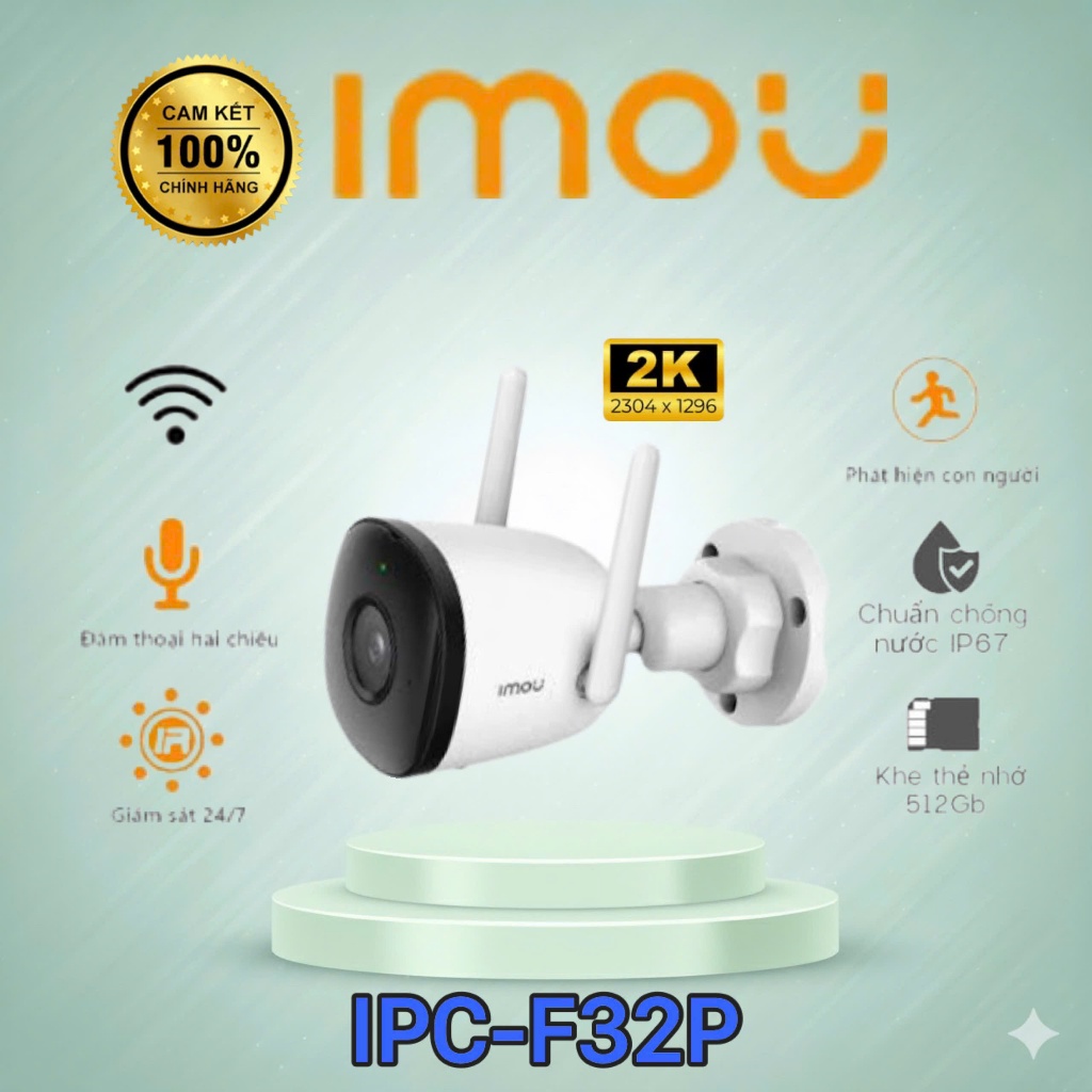 Camera IMOU IPC-F32P 3MP Wifi ngoài trời 3MP
