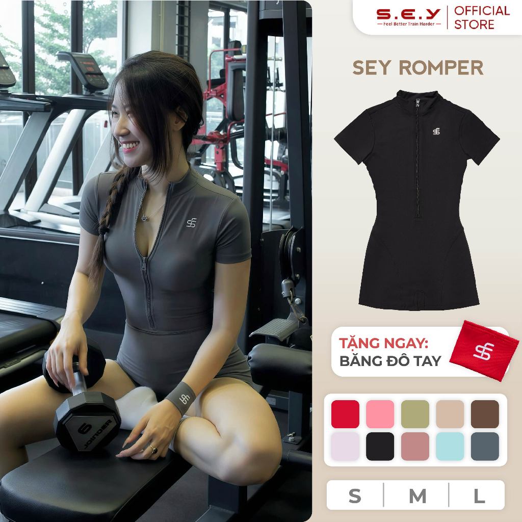 Bộ Đồ Thể Thao Jumpsuit Nữ SEY JUMP ROMPER - Bộ BodySuit Tập Gym, Yoga Nữ Cao Cấp