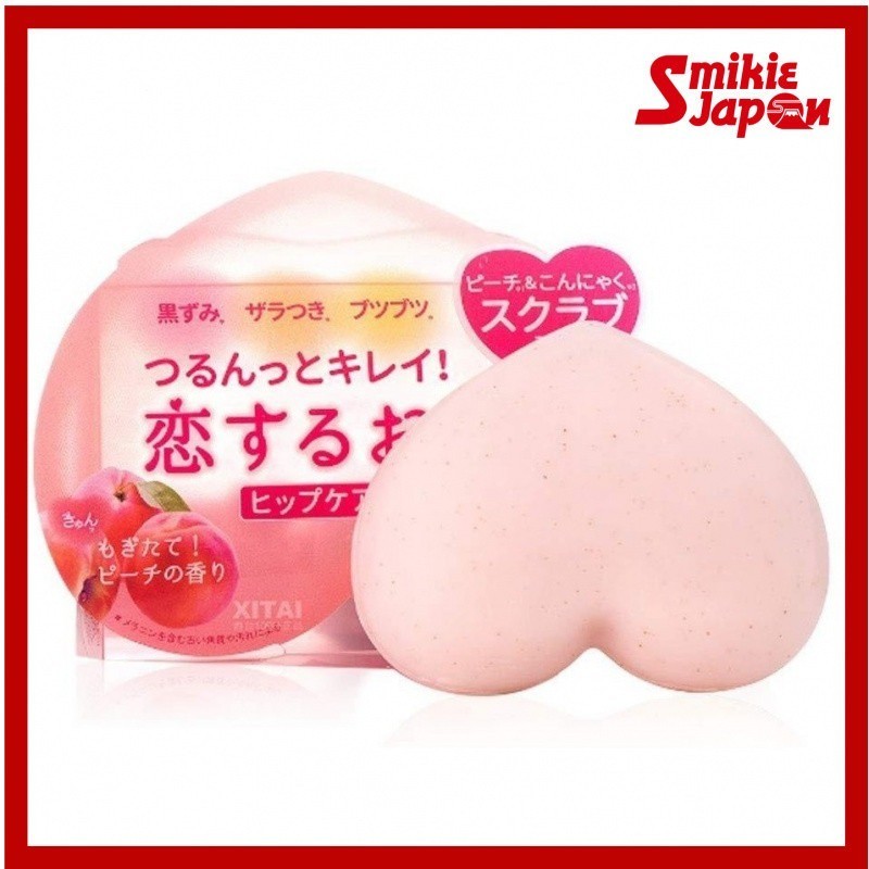 Xà phòng giảm thâm mông Pelican Peach Butt Soap 80g có hương thơm tẩy da chết làm trắng