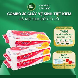   COMBO SIÊU TIẾT KIỆM  Mua Bịch GVS HanoiSilk 3 Lớp Ko Lõi  Có Lõi Tiết Kiệm - Tặng Bịch Giấy Ăn Fairy Sen 270 Tờ 