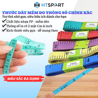 Thước Dây Mềm 1.5M Thước Đo Eo Bụng Chiều Cao May Đồ Tiện Lợi Nhiều Màu 150CM