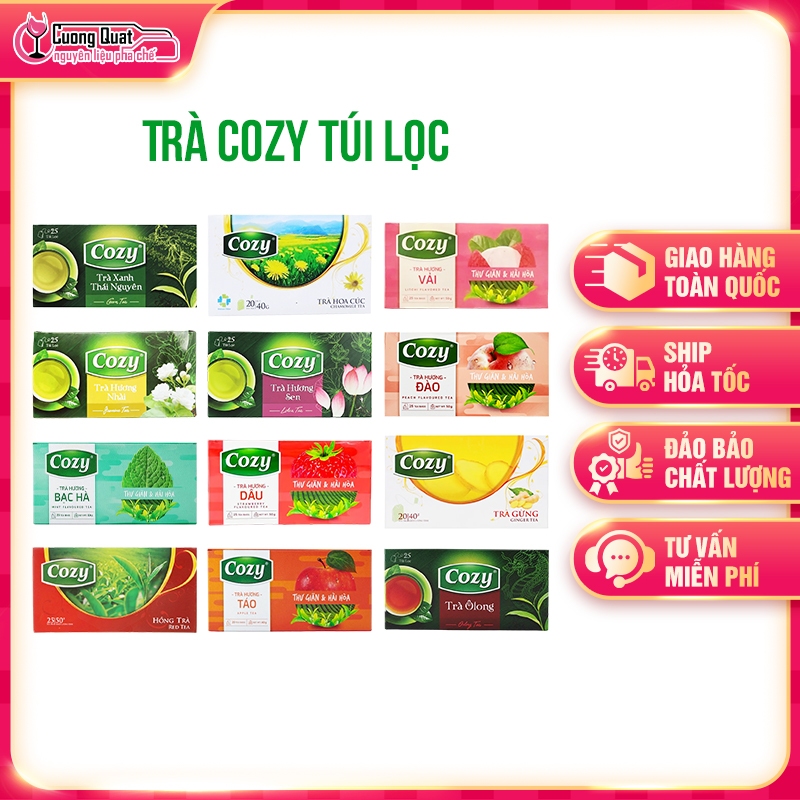 Trà Cozy Túi Lọc Có Nhiều Hương Vị - Cường Quật – Đủ nguyên liệu, chuẩn vị kinh doanh