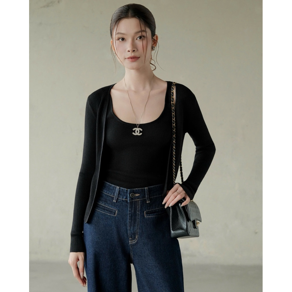 RUBIES Rae Top - Áo Dệt Kim Nữ 2 Dây Cổ U | BigBuy360 - bigbuy360.vn