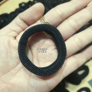 Combo 20 Dây cột tóc màu đen cở nhỏ (bản 1cm-1.2cm, đường kính 4cm-5cm)