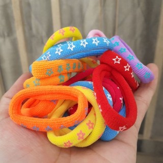 Túi 50 dây cột tóc màu chấm bi (đường kính 2.5cm,3.5cm,4cm)