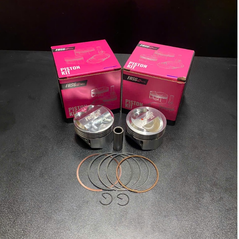Bộ piston bạc Fasstek 54 cho xe 2val và 4val wave, dream, cub chính hãng