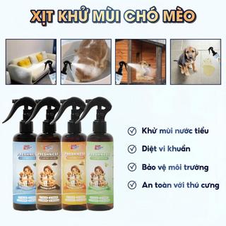  Xịt Khử Mùi Nước Tiểu Chó Mèo Diệt Khuẩn Khử Mùi Chậu Cát Hôi Hỗ Trợ Pet Đi Vệ Sinh Đúng Chỗ An Toàn 