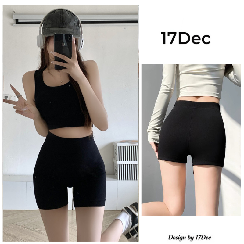 Quần legging đùi ngắn nữ cotton co dãn thoáng mát - 17Dec Quần short nữ ôm sát