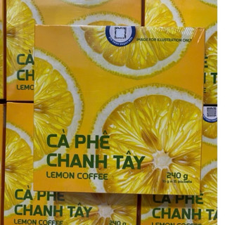 Cà Phê Hoà Tan Vị Chanh Tây Lemon Coffee Chính Hãng Hộp 15 Gói