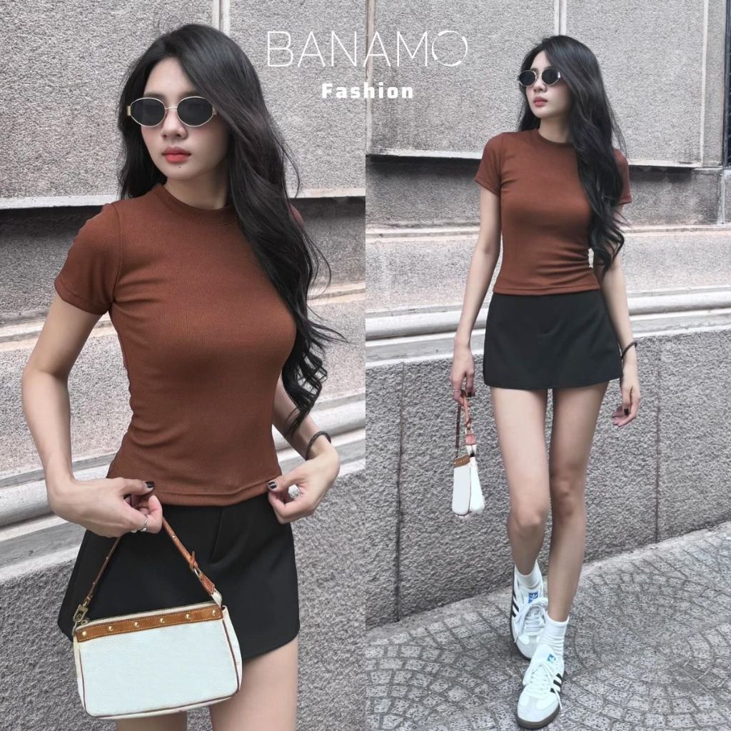 Chân váy nữ BIGSIZE Banamo Fashion váy ngắn chữ A cạp trễ vải tuypsi đứng form tôn dáng trẻ trung năng động 5938 | BigBuy360 - bigbuy360.vn