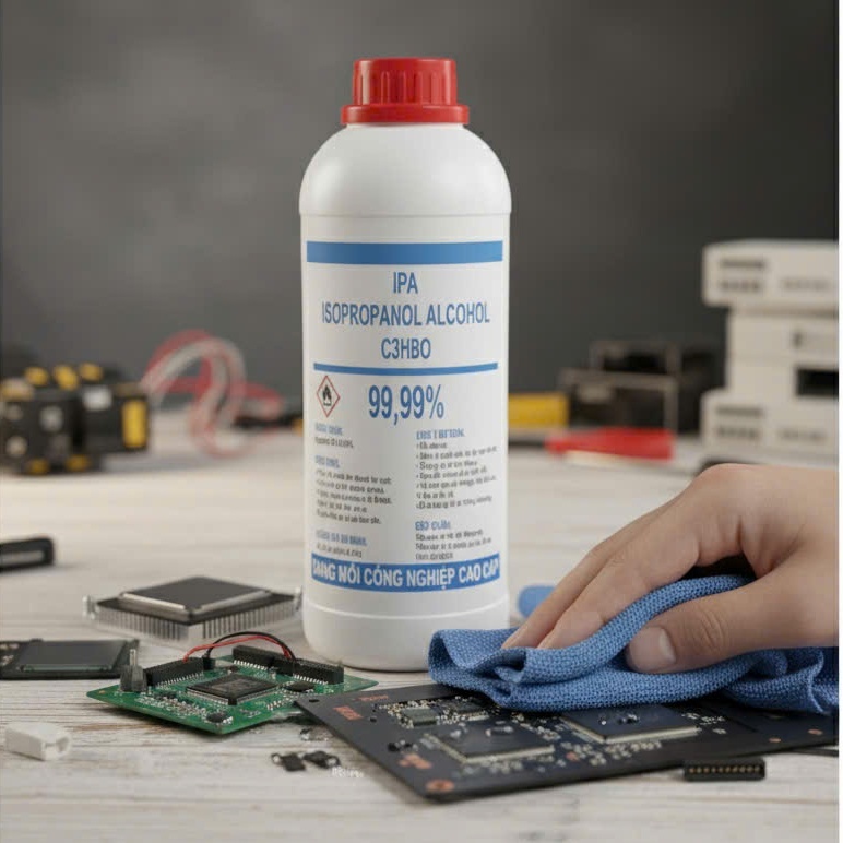 Rẻ] Bình 1 lít, 500ml Dung môi IPA – Isopropyl Alcohol 99.9% sát khuẩn & tẩy rửa đa năng công nghiệp