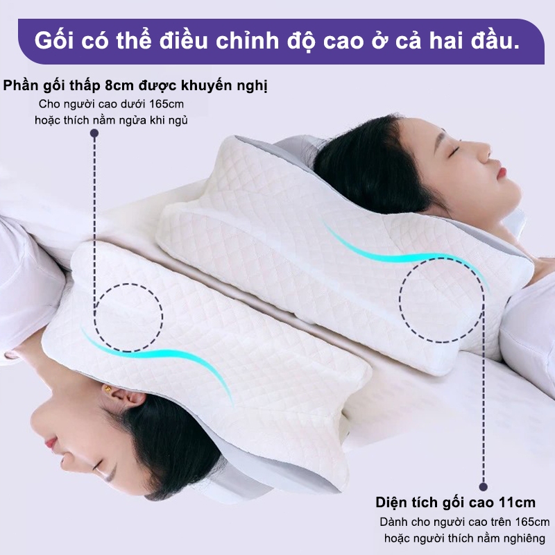 Lumoo Gối công thái học Phù hợp với đường cong cột sống Giảm đau mỏi, dễ vào giấc tự do tư thế | BigBuy360 - bigbuy360.vn