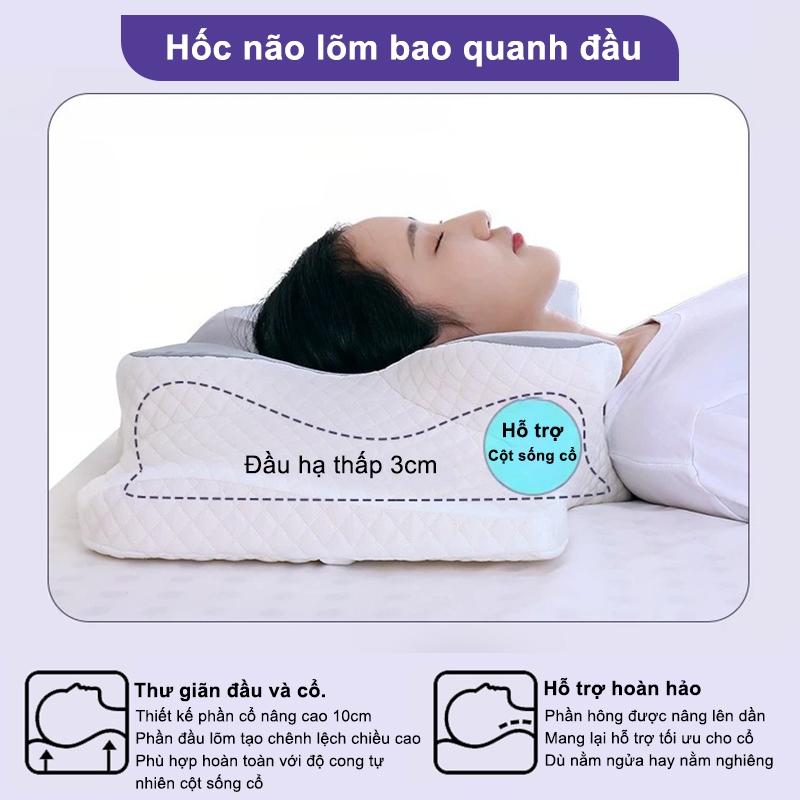 Lumoo Gối công thái học Phù hợp với đường cong cột sống Giảm đau mỏi, dễ vào giấc tự do tư thế | BigBuy360 - bigbuy360.vn