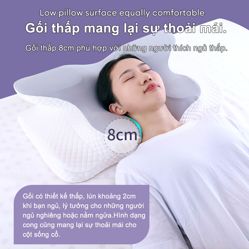 Lumoo Gối công thái học Phù hợp với đường cong cột sống Giảm đau mỏi, dễ vào giấc tự do tư thế | BigBuy360 - bigbuy360.vn
