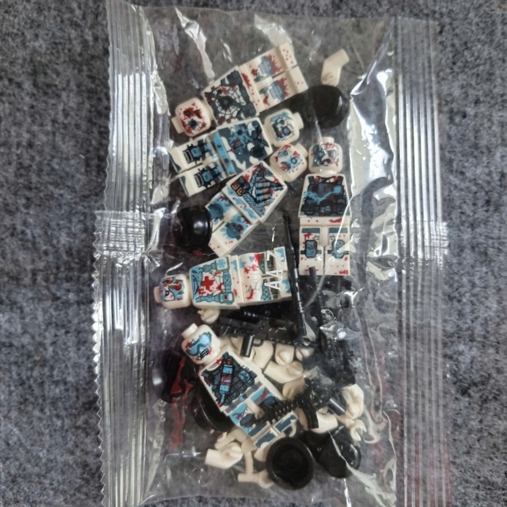 Minifigure Zombie thây ma xác sống  Mô hình Lắp ráp Quân đội zombie Zombie Quân Y World War Z