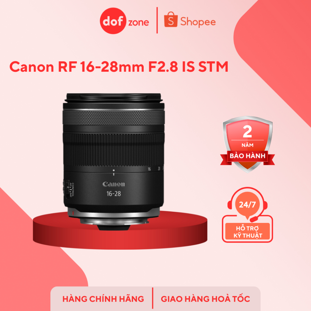 Ống kính Canon RF 16-28mm F2.8 IS STM - Chính Hãng BH 24 Tháng