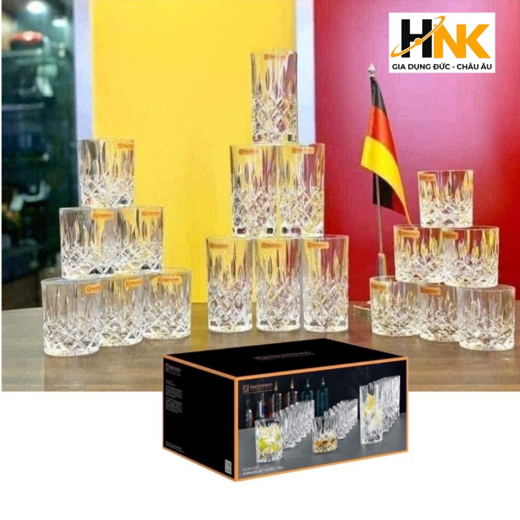 Bộ 18 ly pha lê Nachtmann Noblesse – Made In Germany Nachtmann 101764 Noblesse 18 Món