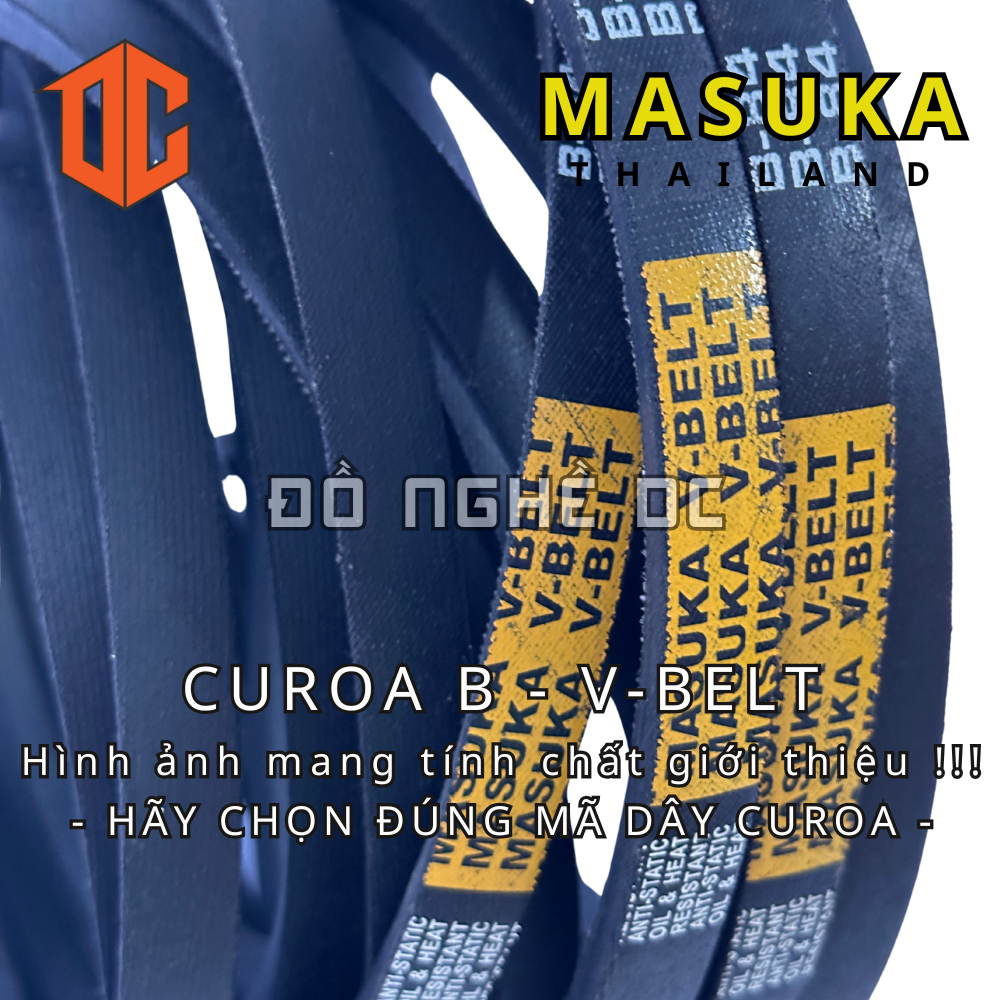 Dây cao su curoa V-BELT Thái lan - MSK B61 B62 B56 B50 B95 B28 B52 B96 B30 B24 B48 B68 B22 B38 B76 B
