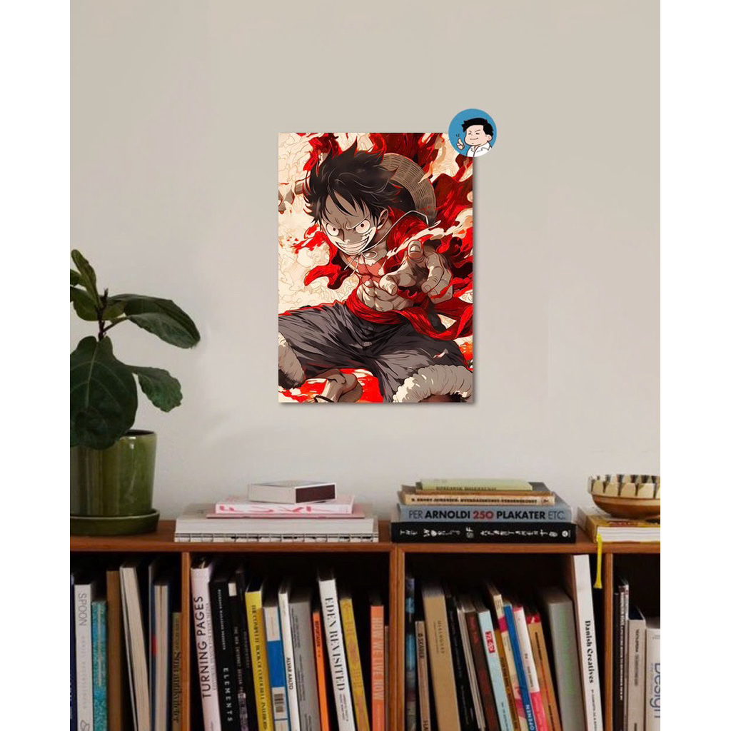 Poster OnePiece Luffy Cực Nét - In Decal Cán Ivory Cao Cấp ( A4)