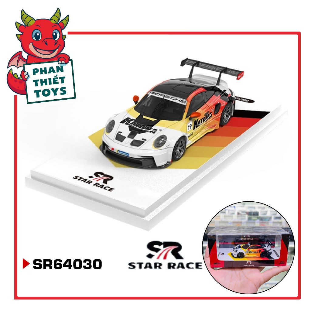 Mô hình xe đua Porsche 911 GT3 KATANA 1:64 Star Race SR64030