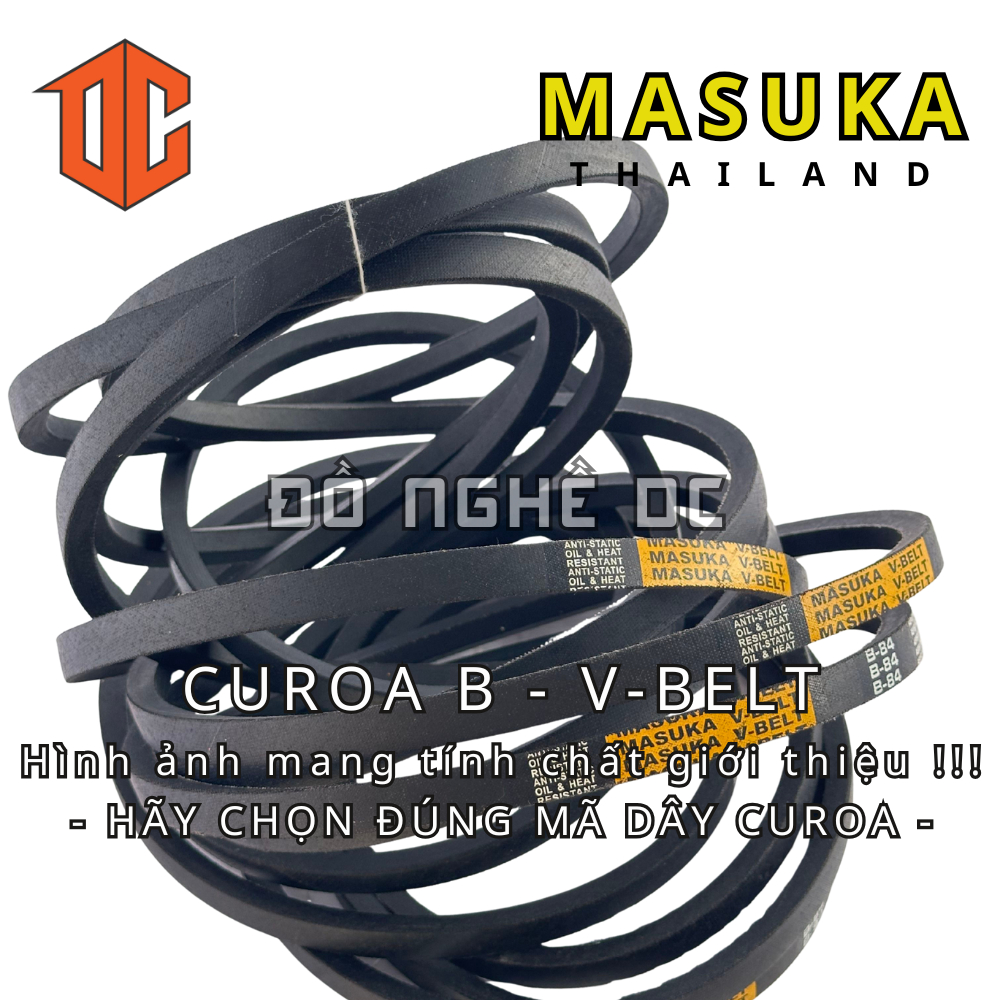 Dây curoa thường MASUKA B59 B87 B73 B97 B62 B53 B35 B59 B85 B68 B39 B52 B33 B52 B63 B78 B73 B84 B44 
