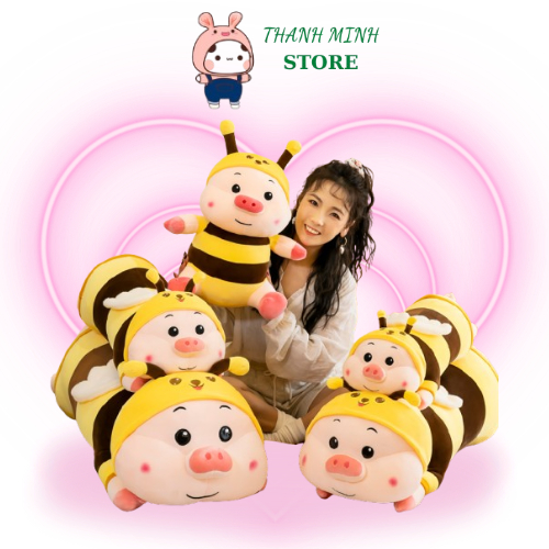 Gấu Bông Heo Ong Cosplay - Hàng Cao Cấp-Gấu Bông Heo Ong Dễ Thương