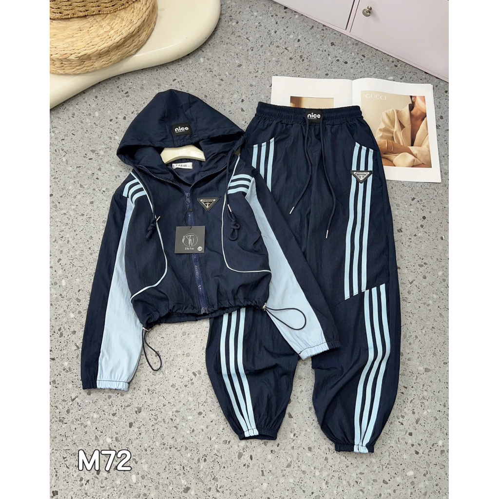 bộ gió nhăn bé gái chất gió mềm size 120-170 chuẩn hàng TN.kids