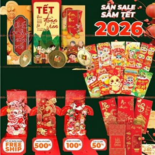  SET 100 CÁI BAO LÌ XÌ 【TÙY CHỌN ✓TẾT BÍNH NGỌ 2026 