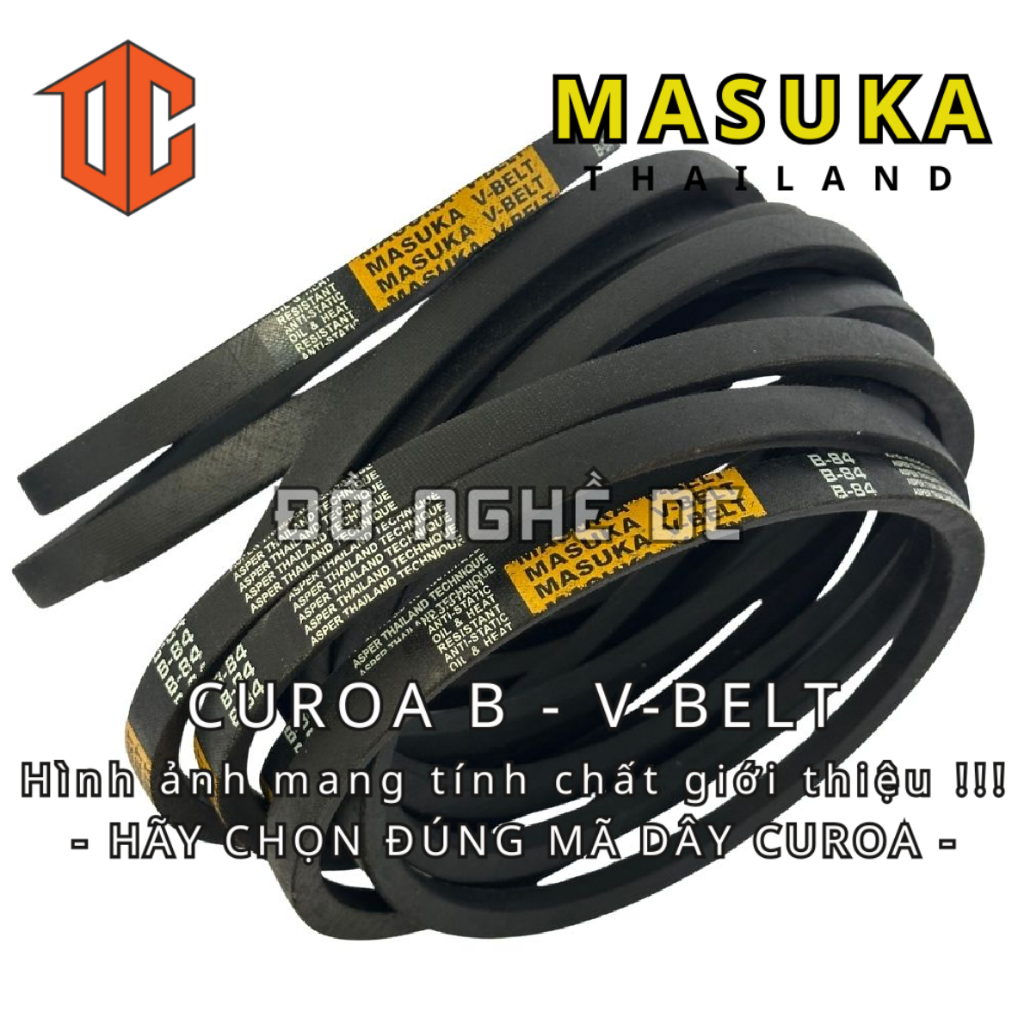 Dây V-BELT MASUKA Thailand B90 B69 B43 B79 B77 B91 B67 B42 B81 B20 B94 B53 B63 B48 B54 B26 B50 B50 B