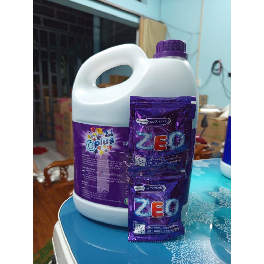 Nước giặt Oplus 2in1 - 3,5kg mới + Tặng 3 gói nước xả vải Zeo 19ml