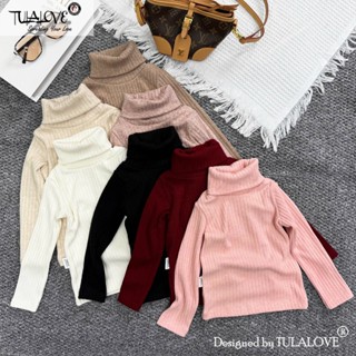  Áo Cổ Lọ Bé Gái Vải Len Tăm Mềm Mịn Thu Đông Giữ Ấm Cho Bé Gái. 