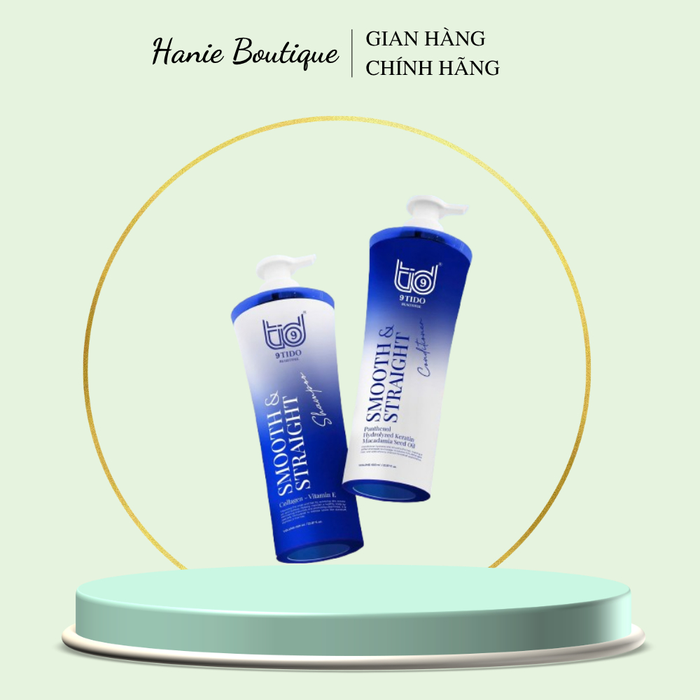 (NEW LIMITED ARRIVED) - (Chính hãng 9TIDO BEAUTIFUL) - Cặp dầu gội xả xanh SMOOTH & STRAIGHT