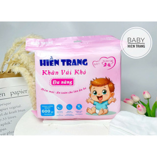 Khăn vải khô đa năng 600g – khăn khô cho bé sơ sinh, mềm mịn, an toàn cho da nhạy cảm(tặng kèm vòng dâu khi mua từ 2 sp)