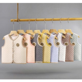  áo gile bé sơ sinh 2 lớp cao cấp size 4-16kg áo nỉ trần bông không tẩy nhuộm áo khỉ bé trai bé gái hàng quảng châu 