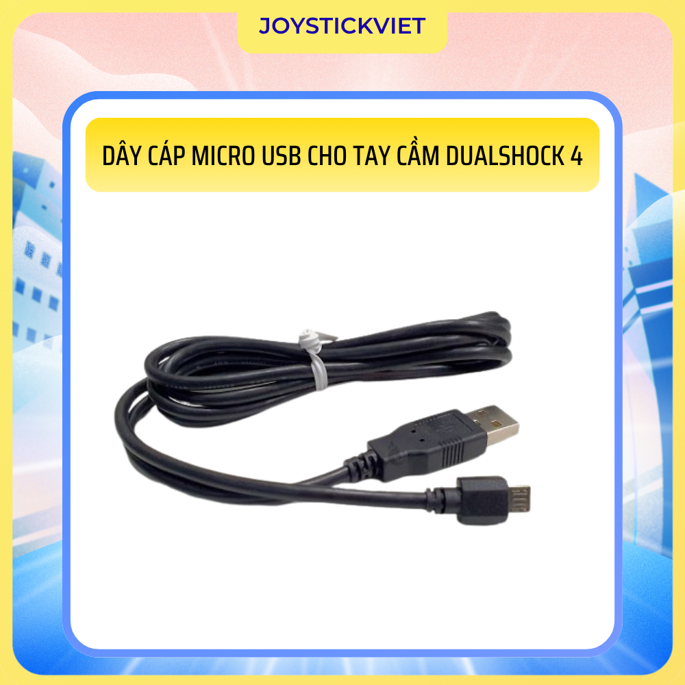 Dây cáp Micro USB chính hãng cho tay cầm PS4 DualShock 4, sạc và truyền dữ liệu, dài 1.5m