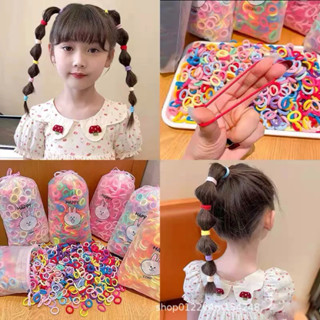 Túi 500 Dây Thun Buộc Cột Tóc - Vải Nhiều Màu Sắc, Phong Cách Hàn Quốc, Siêu Dai Bền Cao