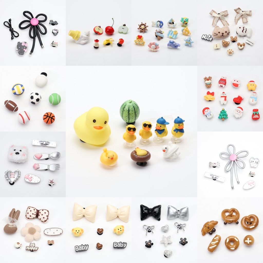 Sticker Charm Trang Trí Theo Chủ Đề hoạt hình (có chân gắn) siêu dễ thương gắn dép sục